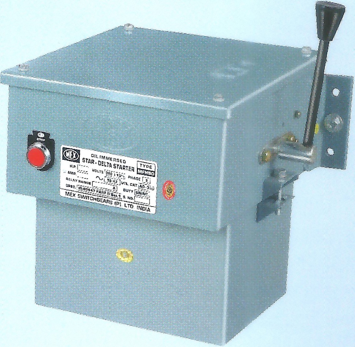 HAND OPERATED STAR-DELTA OIL IMMERSED STARTER with Bimetal Thermal Relay - MFHSD-OB